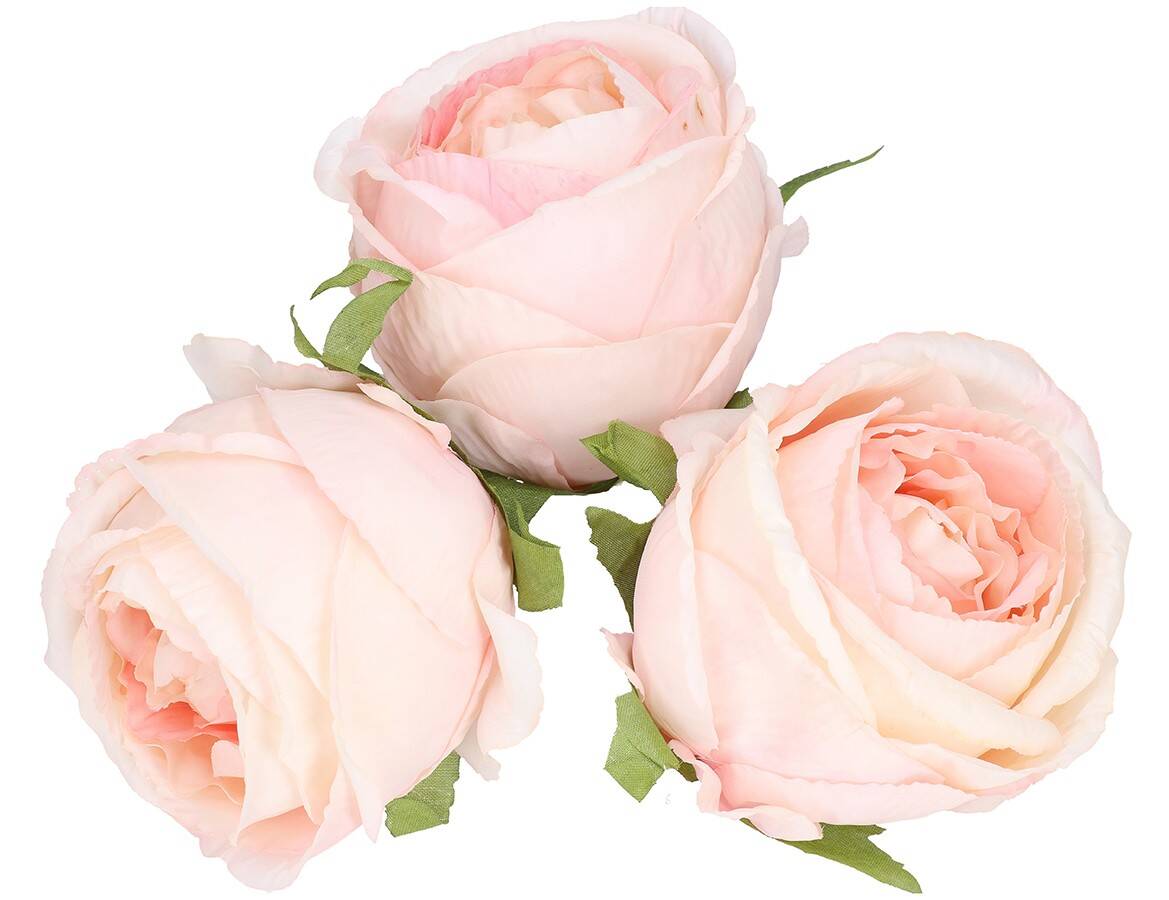 RÓŻA WYROBOWA 10CM pudrowy róż (Zdjęcie 2)