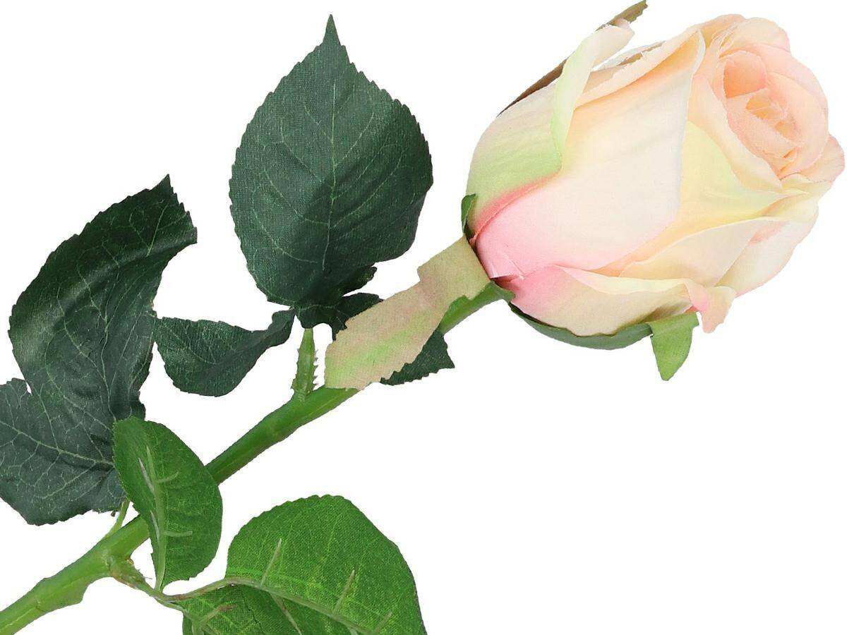 Kwiaty sztuczne roża  52cm pastelowy róż (Zdjęcie 3)
