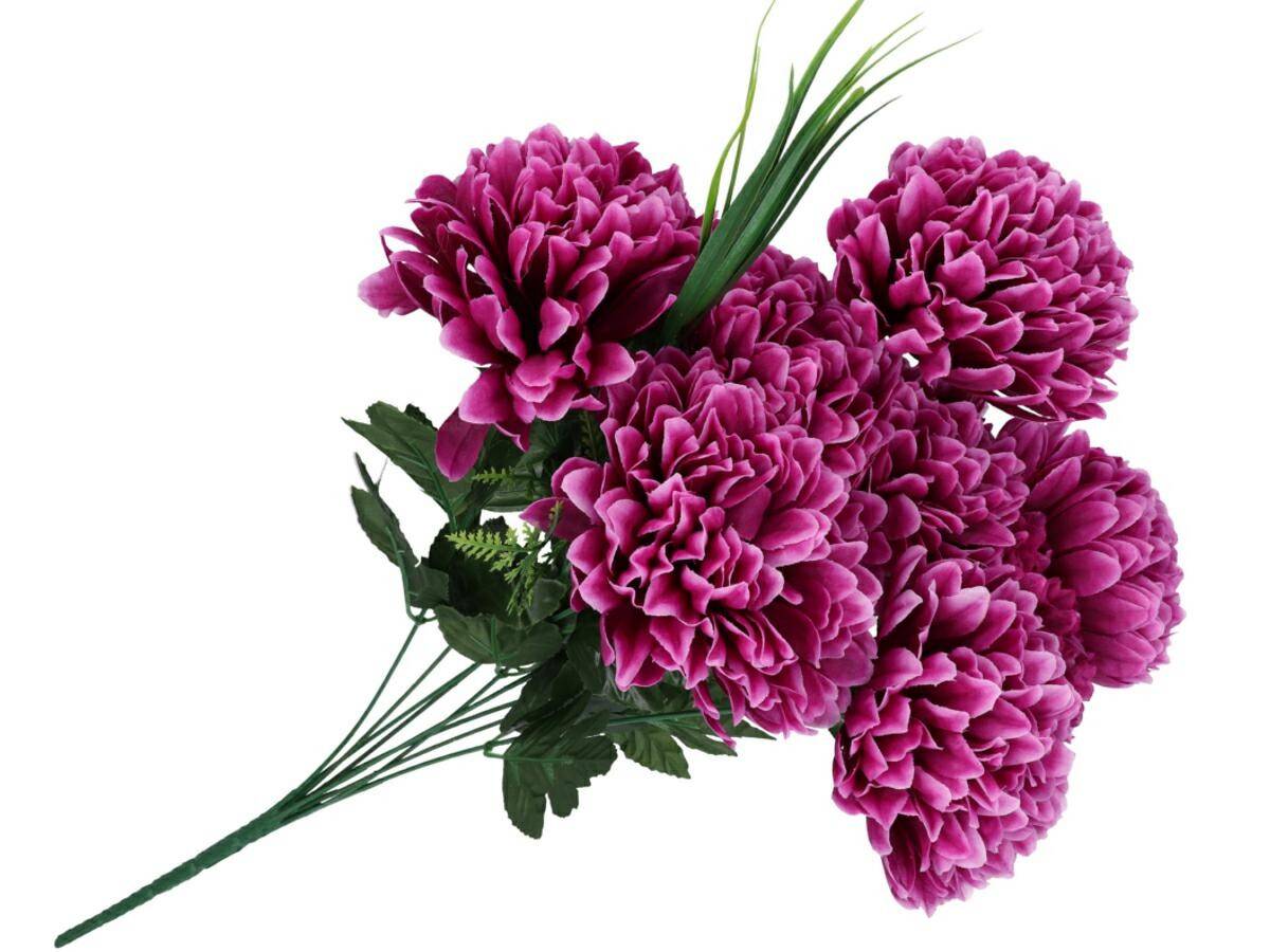 Kwiaty sztuczne chryzantema bukiet 9szt (Zdjęcie 1)