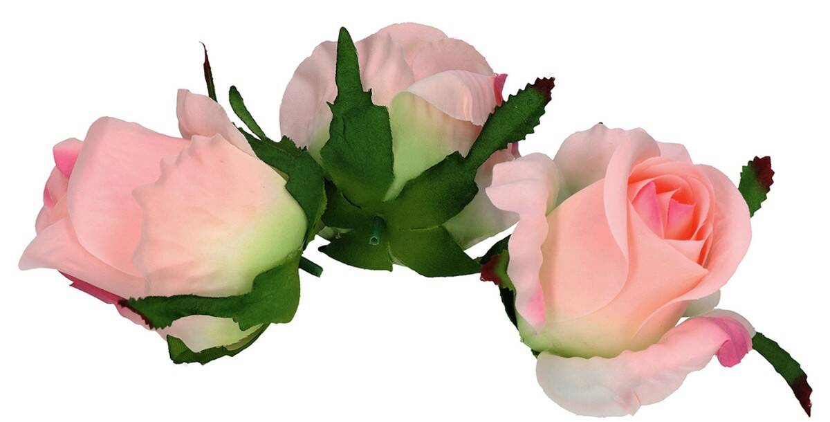 Róża główka wyr. 8/5cm pąk pudrowy róż (Zdjęcie 3)