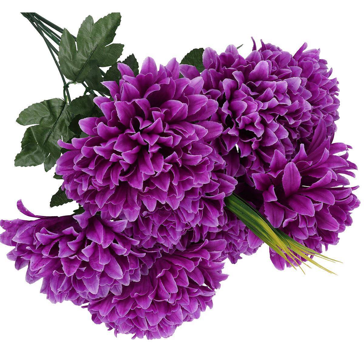 Kwiaty sztuczne chryzantema bukiet 9szt (Zdjęcie 6)