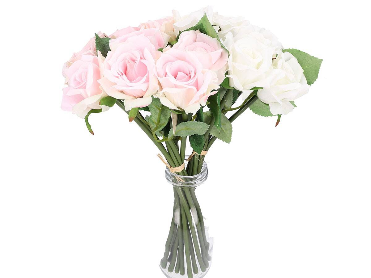 Bukiecik róz bialych 32cm (Zdjęcie 9)