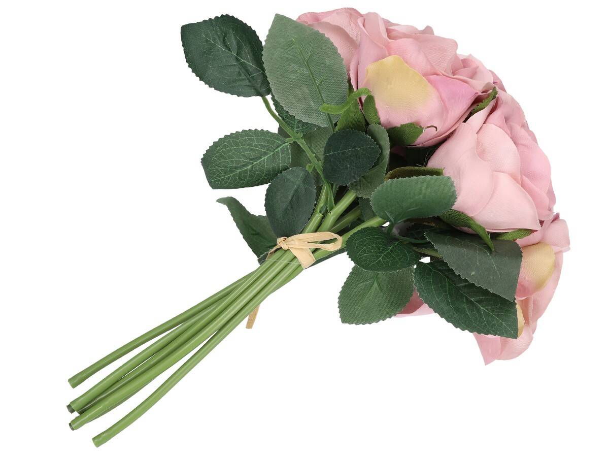Bukiet róż x6 -sztucz.rośl. pudrowy róż (Zdjęcie 2)