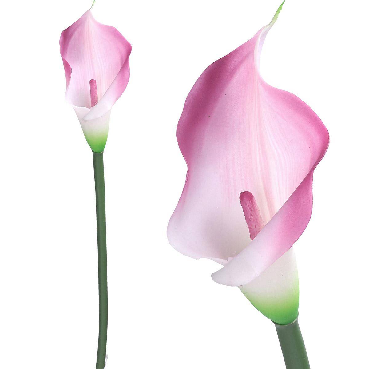 Kwiat sztuczny 75cm różowa+biały