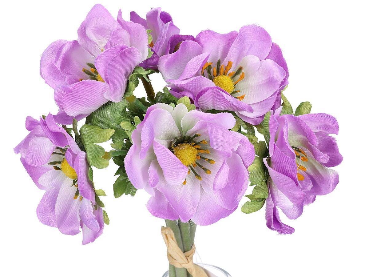Anemon 6szt/pęcz.30cm.kwiat fioletowy (Zdjęcie 3)