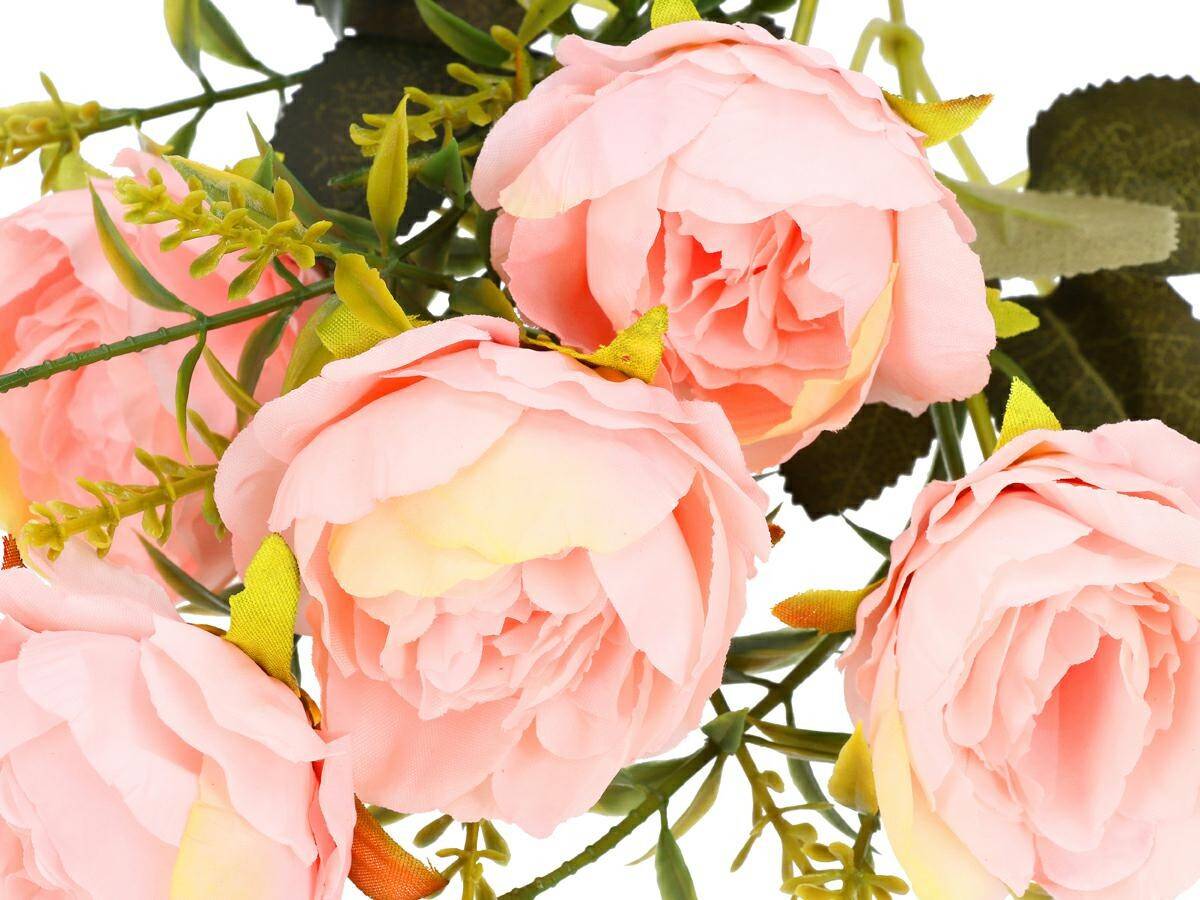 Bukiecik różyczek x5 32cm rożowe (Zdjęcie 3)