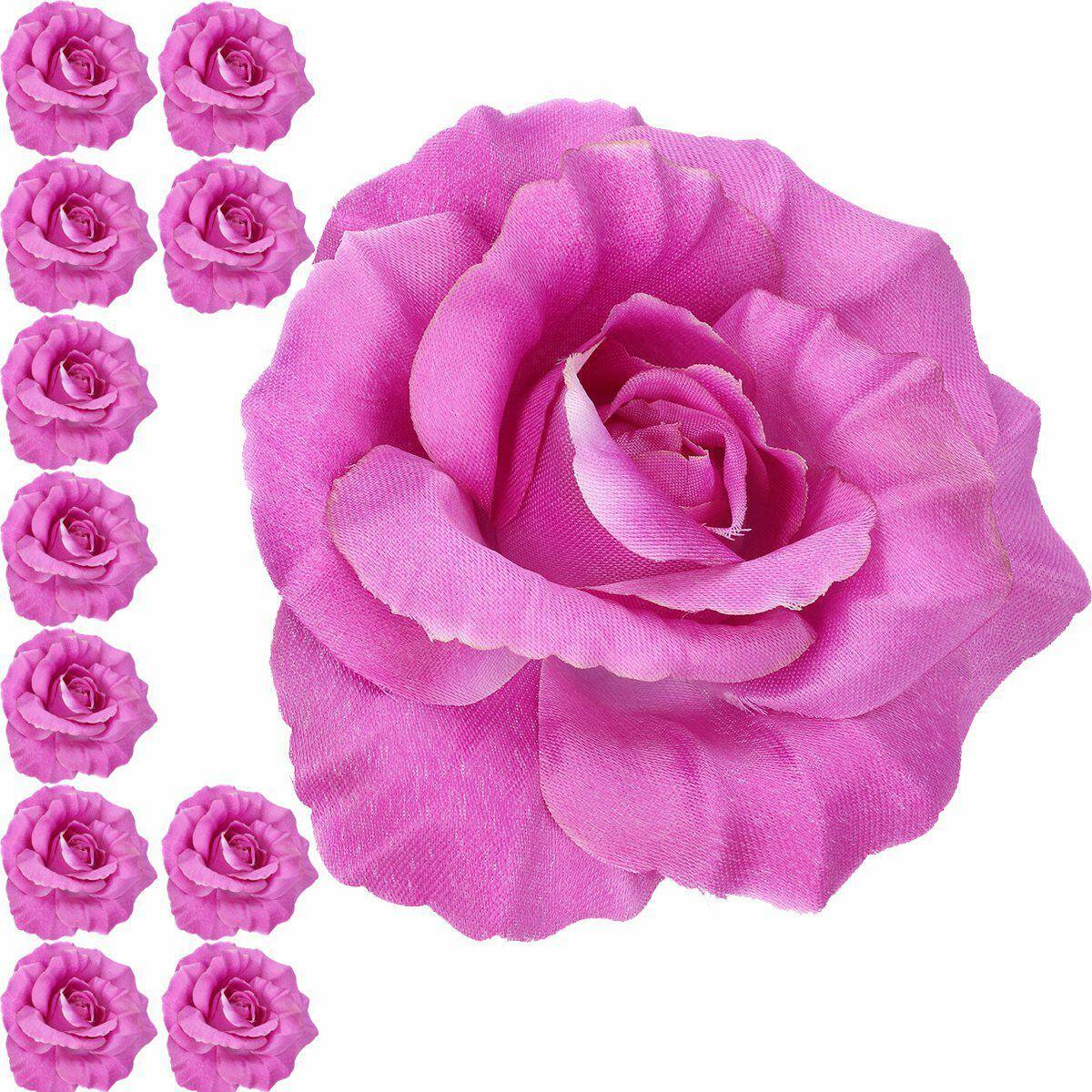 Kwiaty sztuczne róża wyr. jasny fiolet (Zdjęcie 6)