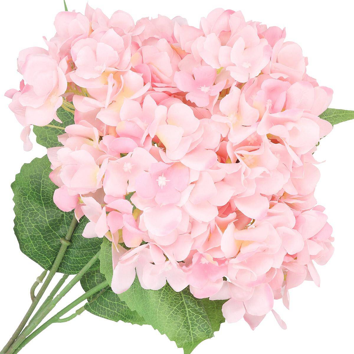 Bukiet hortensji 48cm x 5 jasna rózowa