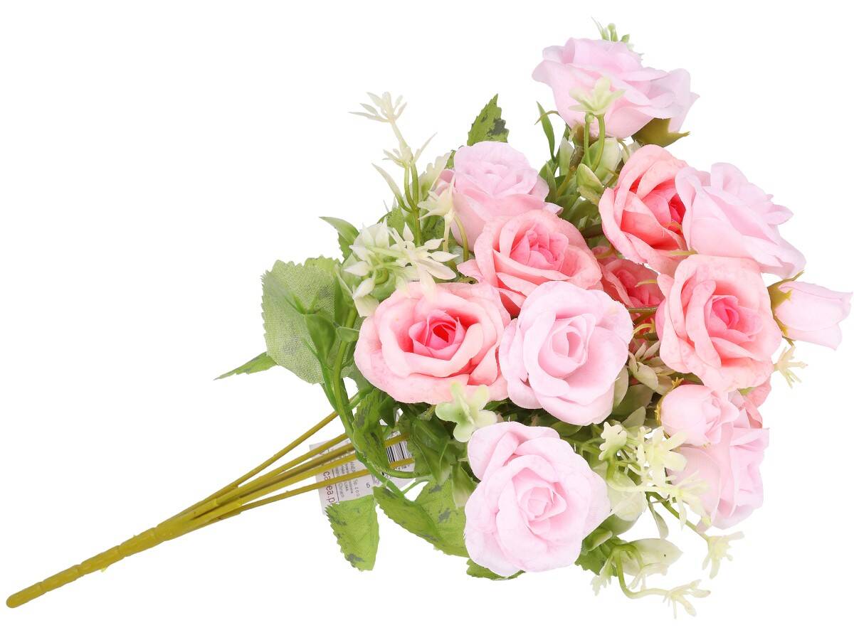 Bukiecik różyczek 12+3 -szt.rośl. rożowy (Zdjęcie 2)