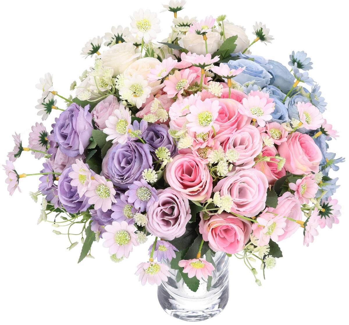 Bukiet kwiatów dekoracyjnych różowe (Zdjęcie 7)