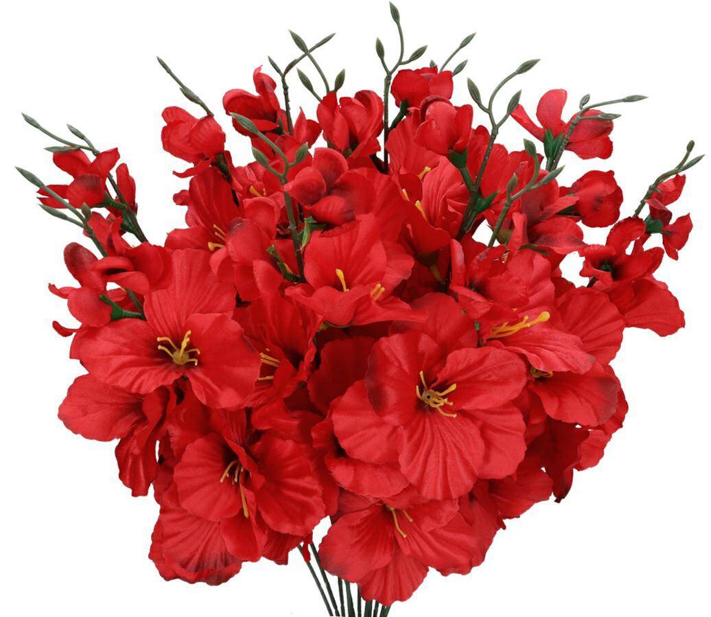 Kwiaty sztuczne mieczyk czerwony 50cm