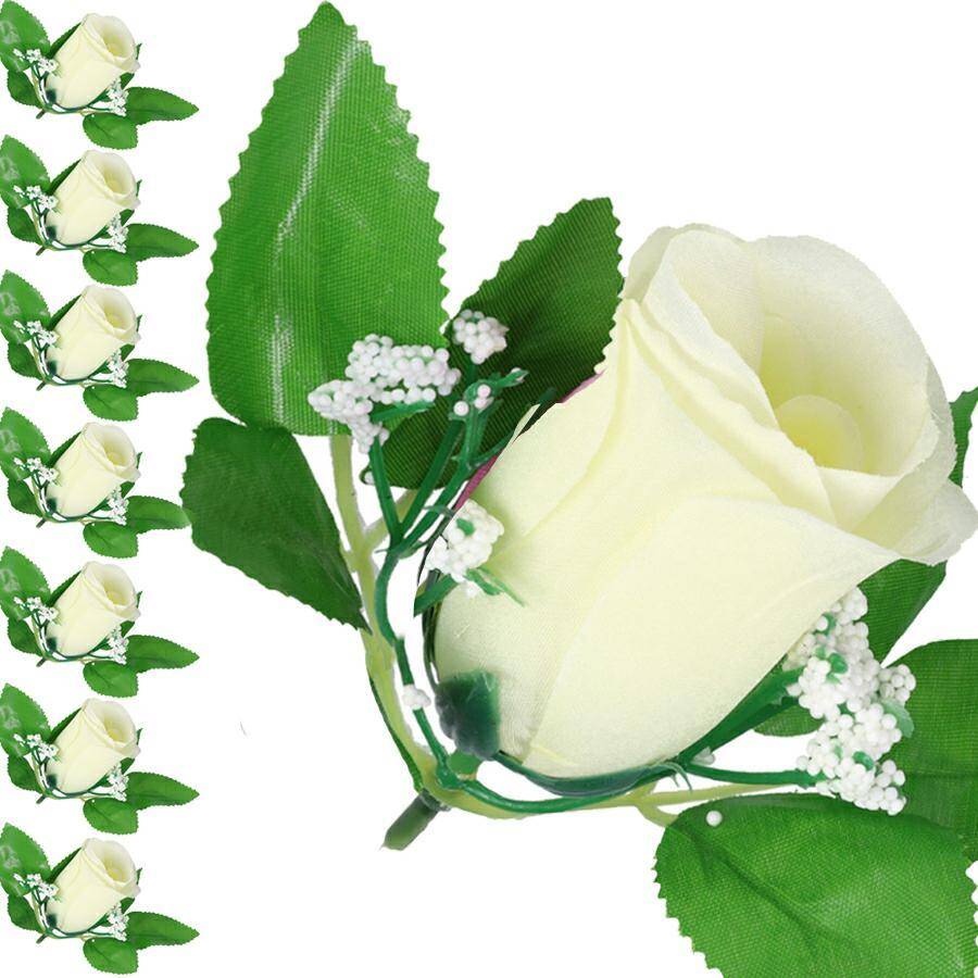 Kwiaty sztuczne róża gipsóka  ECRU