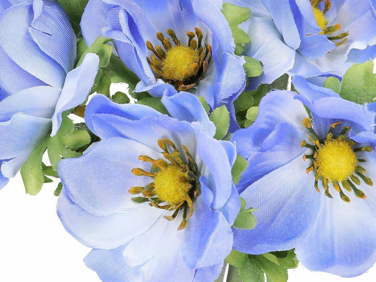 Anemon 6szt/pęcz. -sztucz.kwiat niebiesk (Zdjęcie 10)