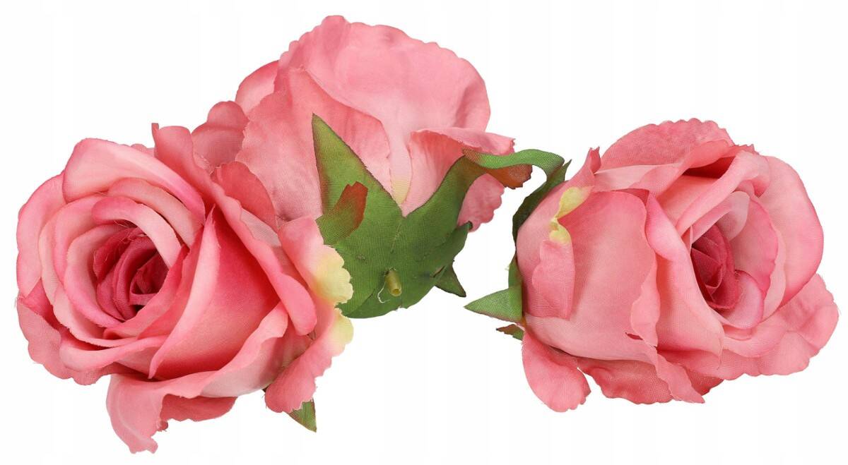 Róża główka wyrobowa 8cm 8w. pudrowy róż (Zdjęcie 7)