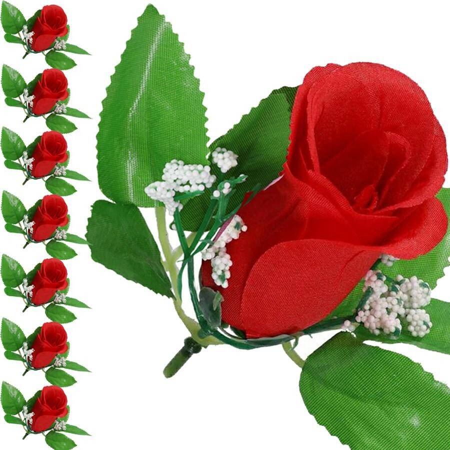 Kwiaty sztuczne róża gipsóka CZERWONA