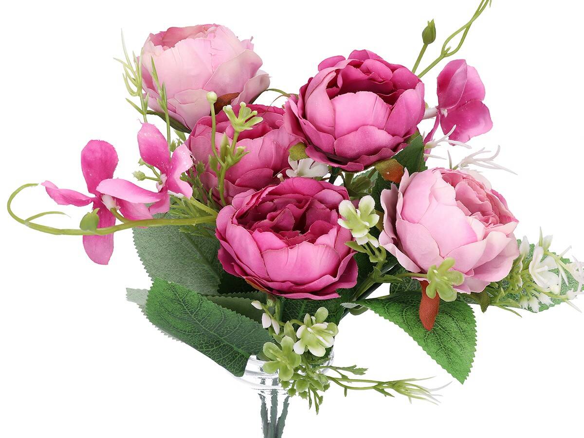 Bukiet różyczek x5 -30cm różowy (Zdjęcie 5)