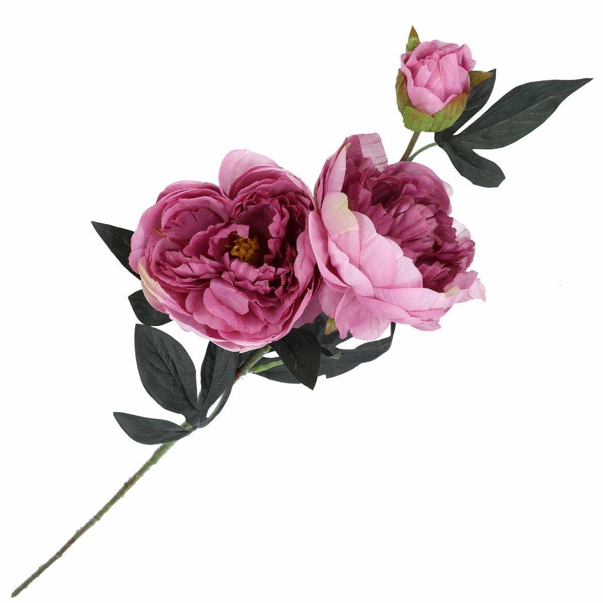 Piwonia x3 -sztucz.rośl. 75cm ciemny róż (Zdjęcie 9)