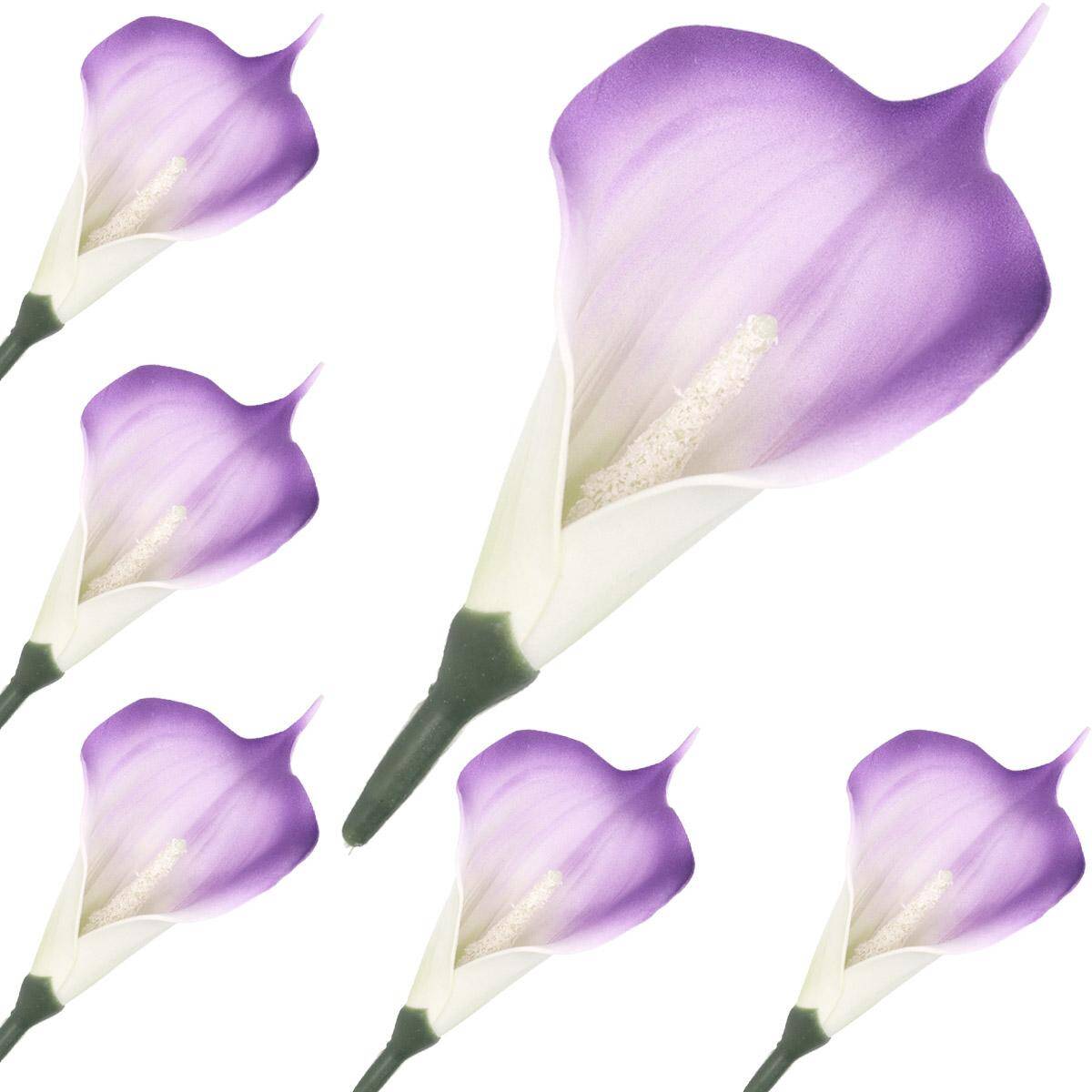 Kwiaty sztuczne główka cala fioletowa