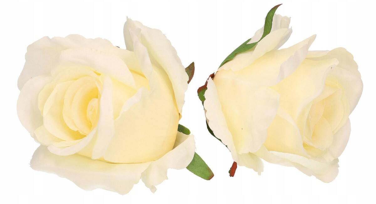 Róża główka wyrobowa 8cm 8w. ecru (Zdjęcie 7)