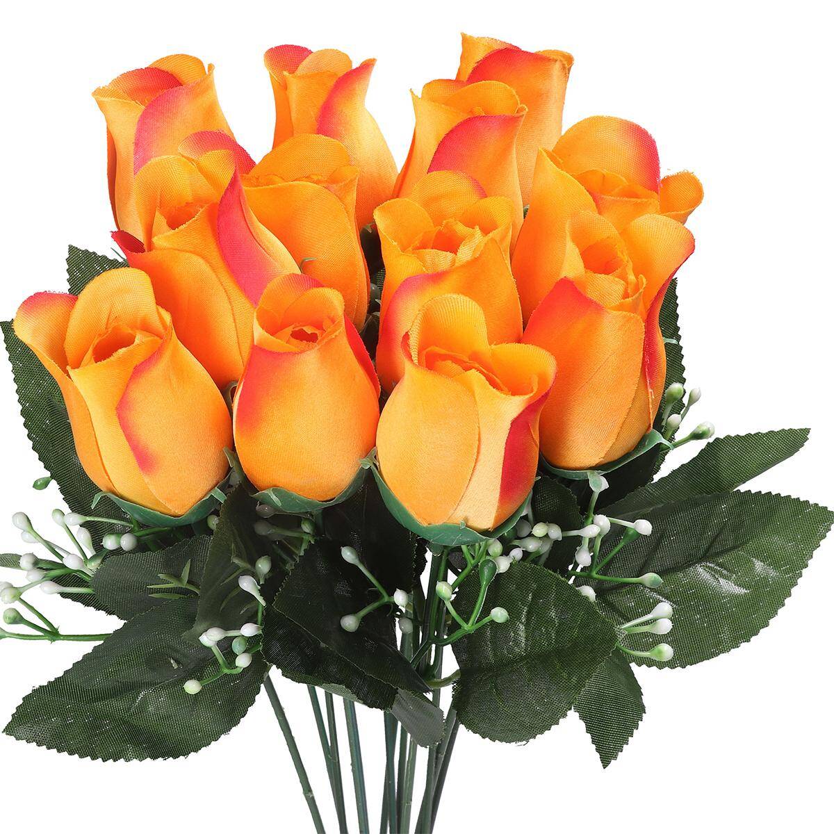 Bukiet róże 40cm 12 szt pomarańczowo róż