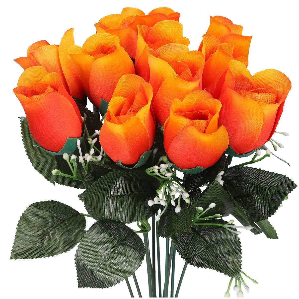 Bukiet róże 40cm 12 szt c.pomarańczowy (Zdjęcie 7)