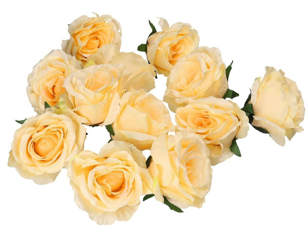 Róża główka wyr. 10cm 12warstw kremowy (Zdjęcie 5)