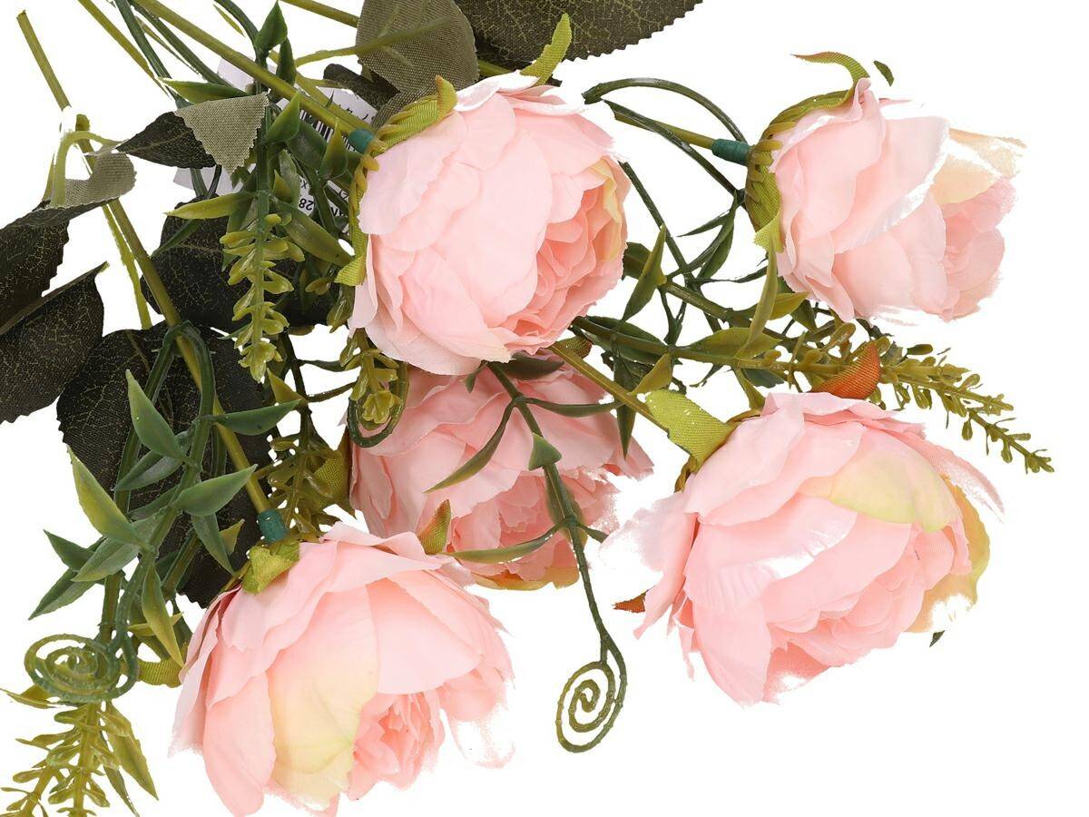 Bukiecik różyczek x5 32cm rożowe (Zdjęcie 4)