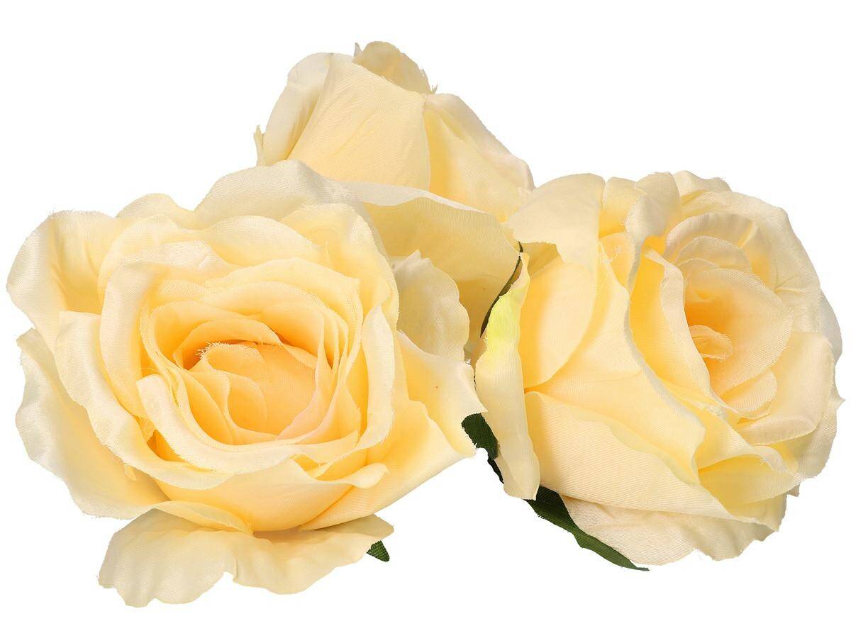 Róża główka wyr. 10cm 12warstw kremowy (Zdjęcie 4)