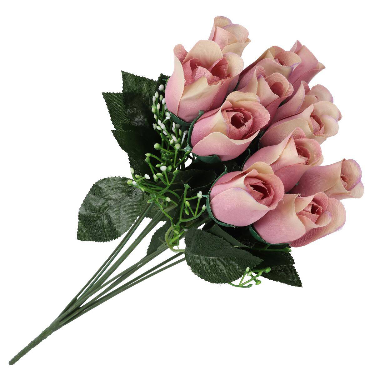 Bukiet róże 40cm 12 szt pudrowy róż (Zdjęcie 1)