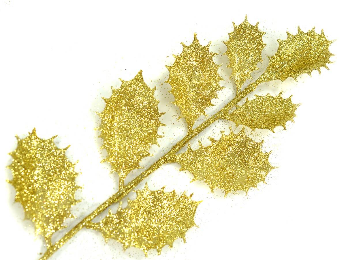 Gałązka brokatowa złota (Zdjęcie 1)
