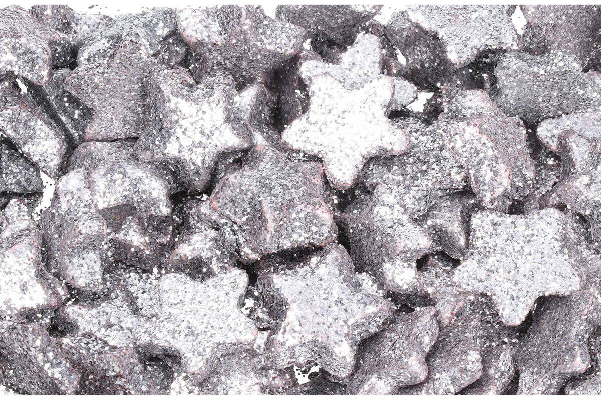 gwiazdki brok.srebrne 2cm op. 100szt. (Zdjęcie 1)