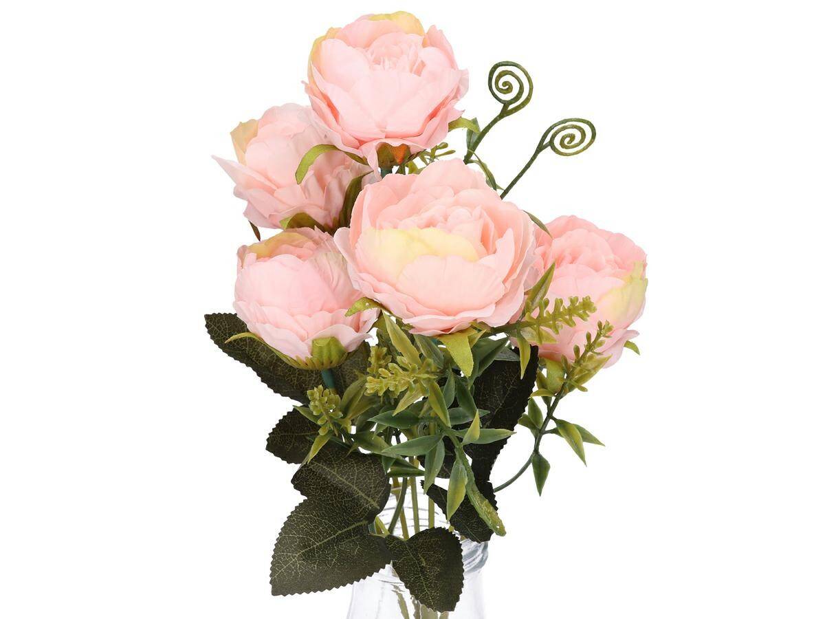 Bukiecik różyczek x5 32cm rożowe (Zdjęcie 5)
