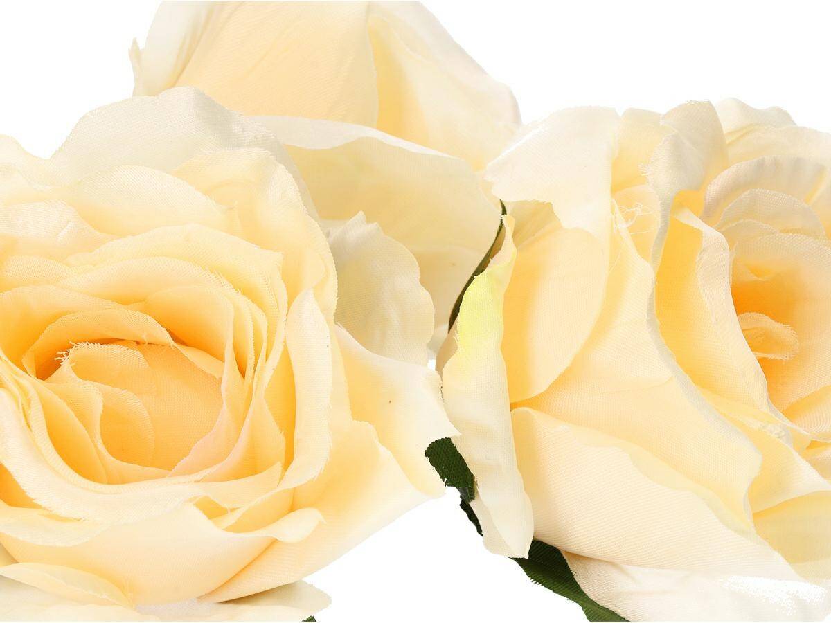 Róża główka wyr. 10cm 12warstw kremowy (Zdjęcie 3)
