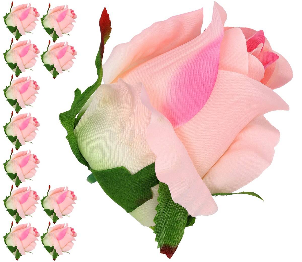 Róża główka wyr. 8/5cm pąk pudrowy róż (Zdjęcie 1)