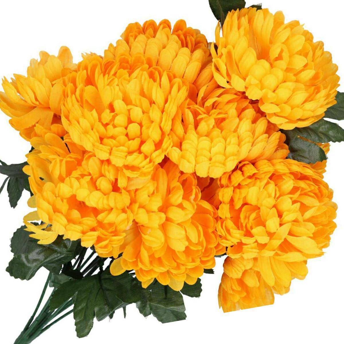 Kwiaty sztuczne chryzantema bukiet 12szt (Zdjęcie 4)