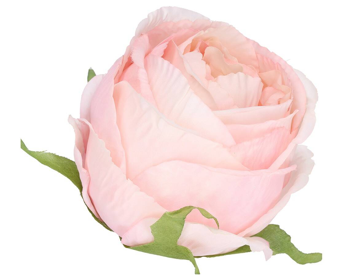 RÓŻA WYROBOWA 10CM pudrowy róż (Zdjęcie 5)