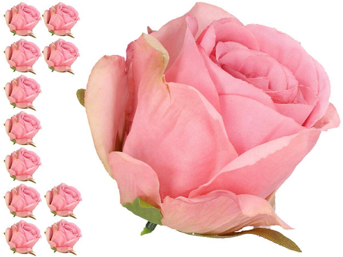 RÓŻA WYROBOWA 8cm pąk brudny róż (Zdjęcie 1)
