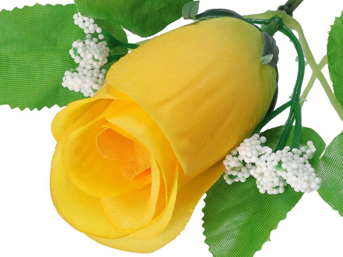 Kwiaty sztuczne róża gipsówka  ŻÓŁTA