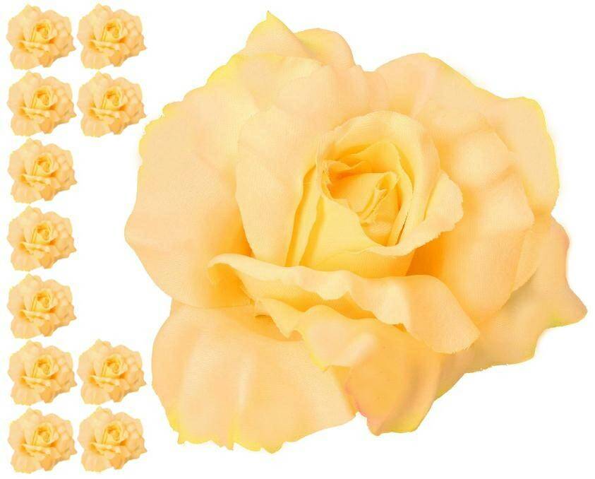 Kwiaty sztuczne róża wyr, brzoskwiniowy