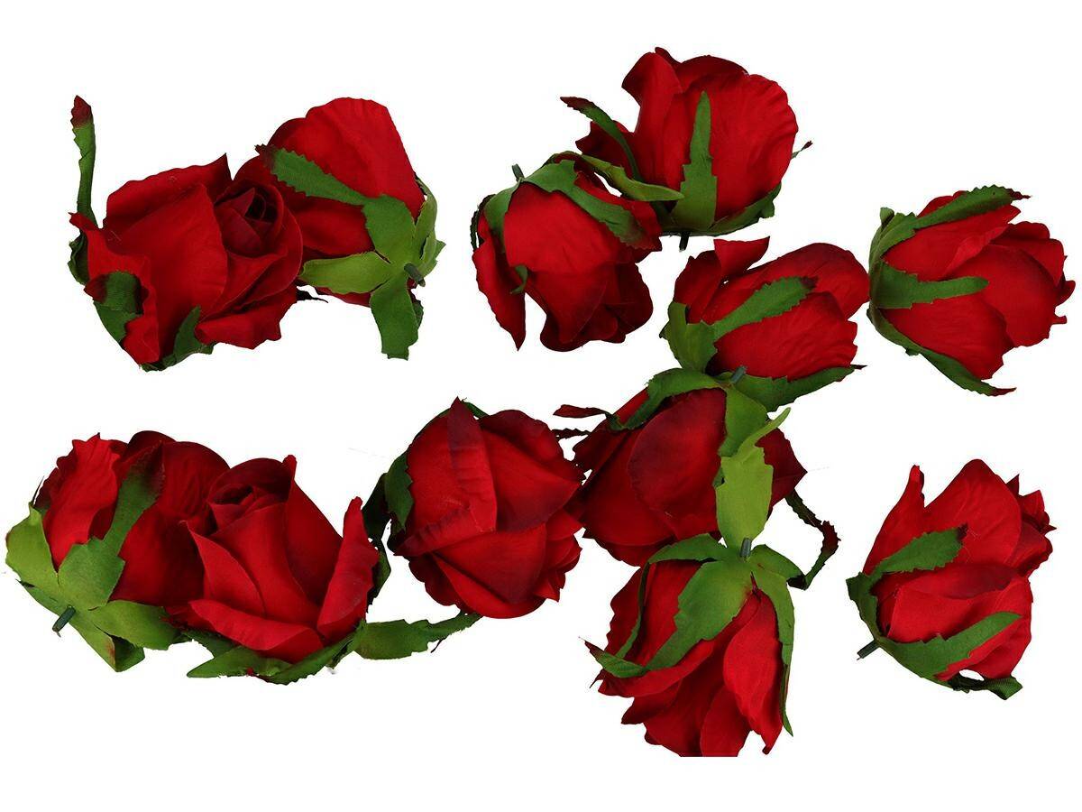 Róża główka wyrobowa  pąk 7cm czerwona (Zdjęcie 5)