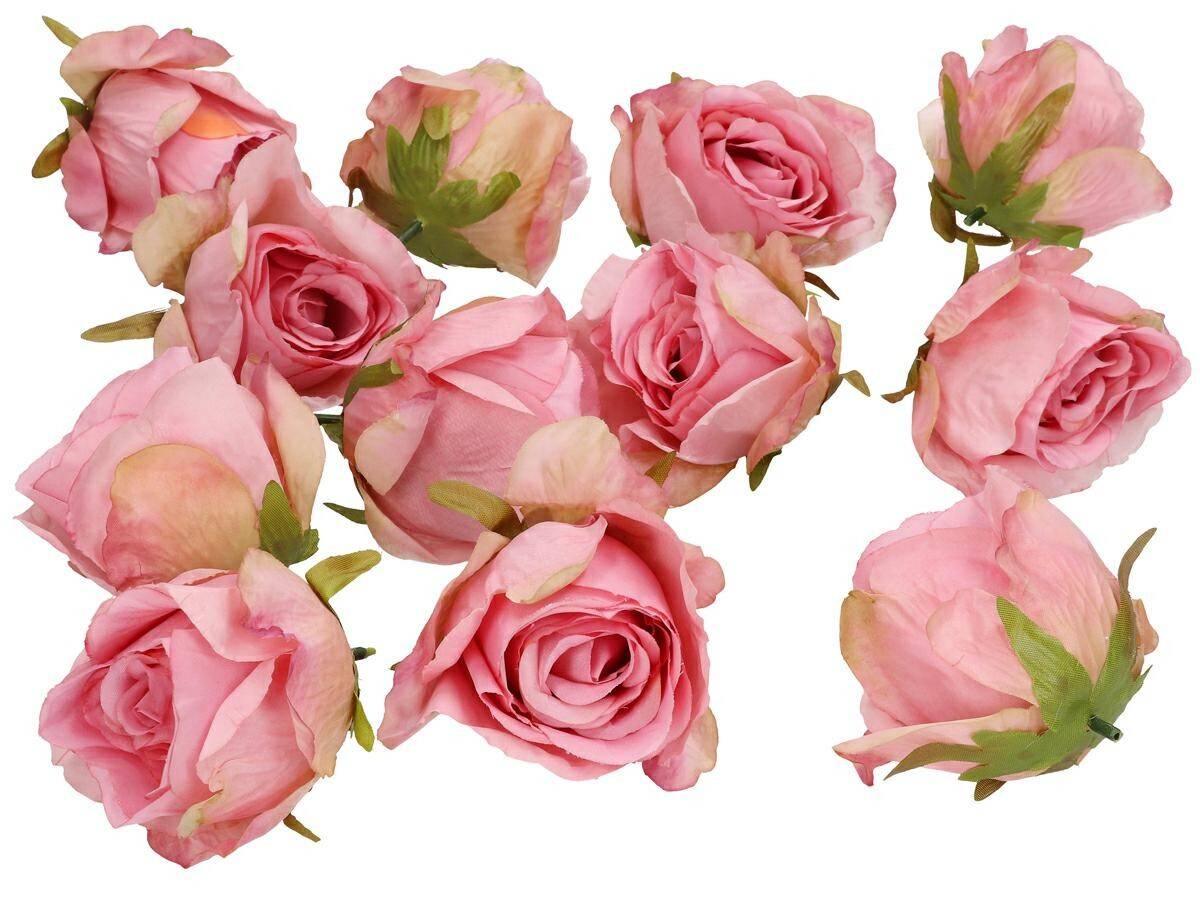RÓŻA WYROBOWA 8cm pąk brudny róż (Zdjęcie 3)