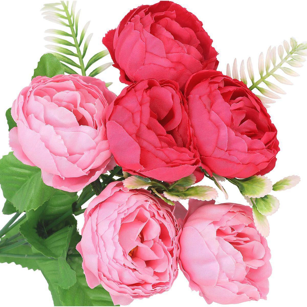 Bukiet  30cm x6 piwonie roż 2 kolory