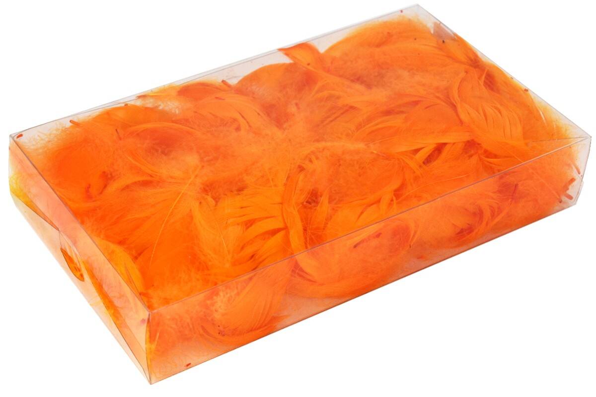 Piórka pudełko 50g ciemny pomarańcz (Zdjęcie 1)
