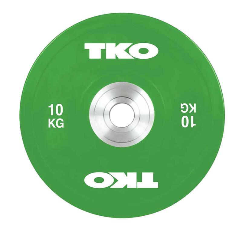 Obciążenie olimpijskie gumowane K802BPC 10kg TKO Zielone (Zdjęcie 1)