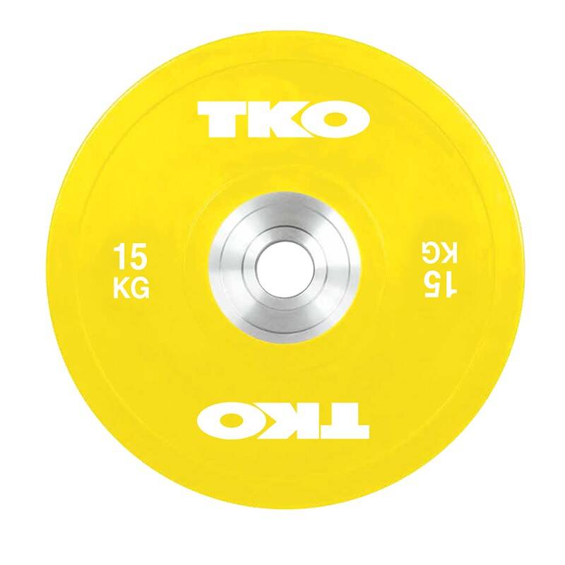 Obciążenie olimpijskie uretanowe K802BPU 15kg TKO Żółte (Zdjęcie 1)