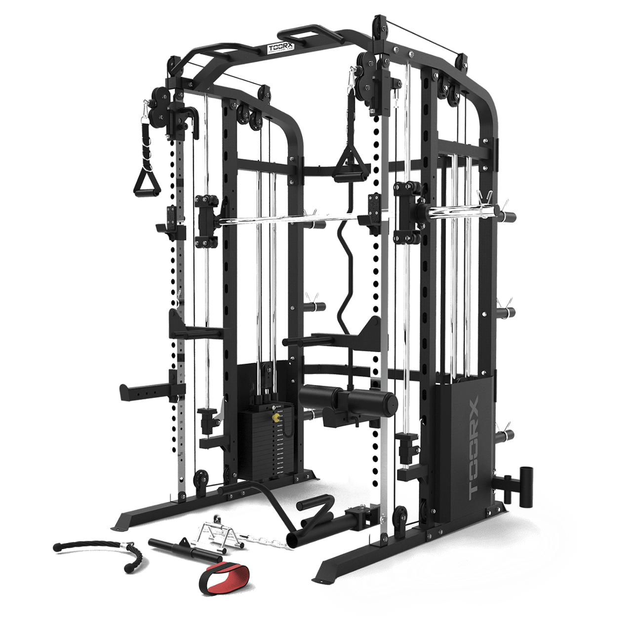 Brama Treningowa ASX-4000 3w1 dual pulley, Smith machine, rack Stos 2x 90kg Toorx Fitness