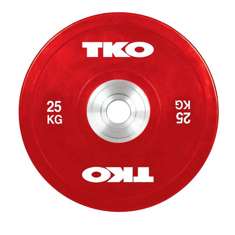 Obciążenie olimpijskie gumowane K802BPC 25kg TKO Czerwone