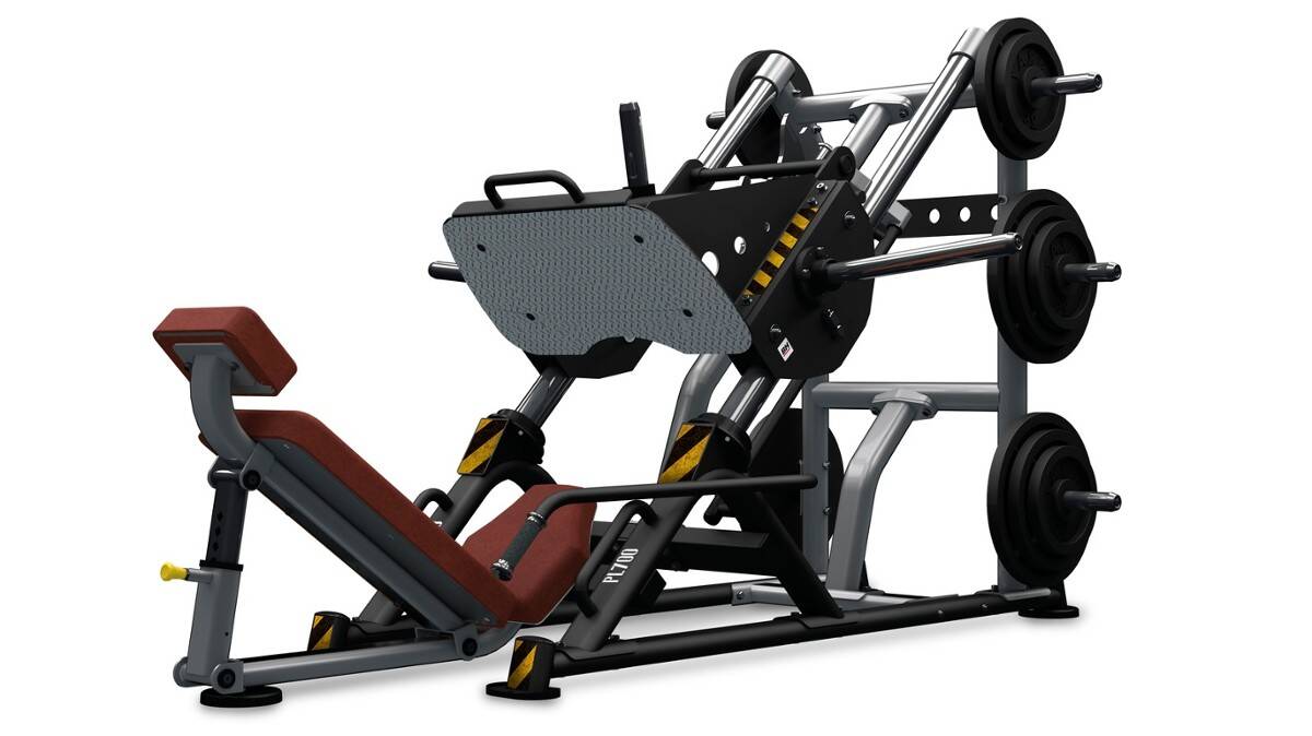 Maszyna półwolna (suwnica) do ćwiczeń mięśni nóg Leg Press 45º BH Fitness (Zdjęcie 1)