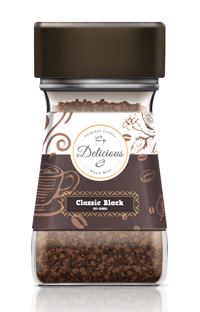 Delicious coffee Classic black Słoik