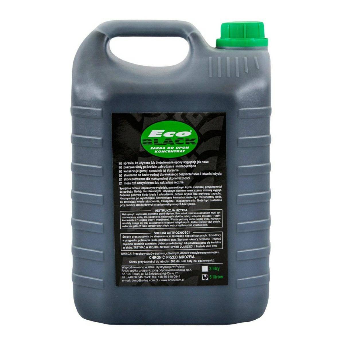 Tire paint Eco Black 5L - concentrate 1:1 (NA-0104)